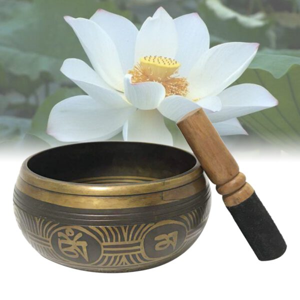 Singing Bowl Set Mantra Belief Yoga Chakra Healing Meditation Home With Mallet Gift Ornament Tibetan Mindfulness Random Color
