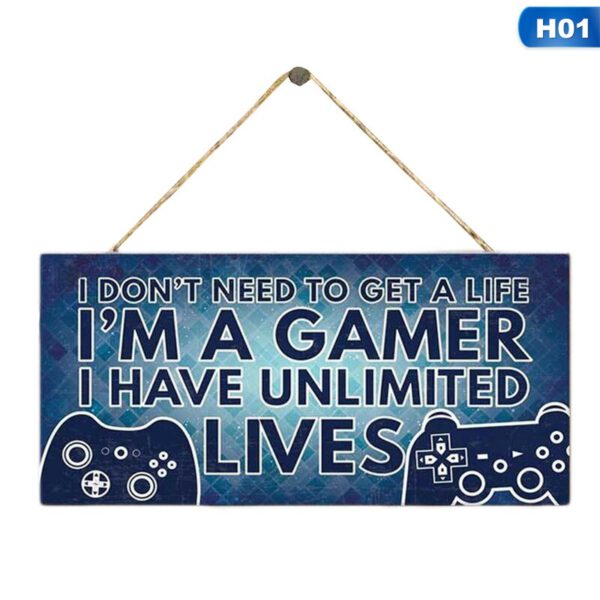 Gamer Plaques Signs I Am Gamer Wood Rectangle Plaque Sign Decoration Xmas Gift Home Decoration Wooden Plaque Signs