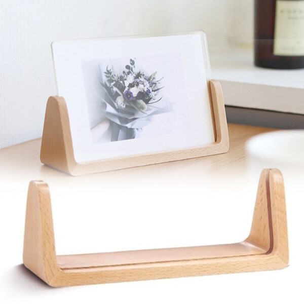 6 inch Creative European Solid Wooden Photo Frame Acrylic U Shaped Cadre фоторамка Family Photo Frame cadre Home marco fotos