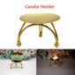 1pc Iron Candle Holder Round Table Golden Candlestick for Party Wedding Ornament Geometric round desktop decoration ornaments