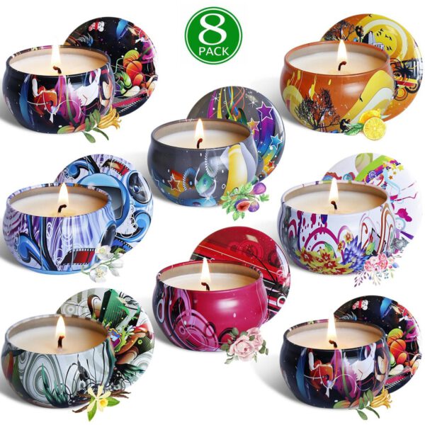 40# Creative Candle Multicolor Color Aromatherapy Citronella Mosquito Repellent Soy Wax Aromatherapy Candle Plant Essential Oil