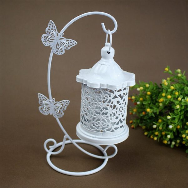 European Style metal wrought iron candlestick ornaments Candlestick holder butterfly hook candlestick lamp candle holder #LR4
