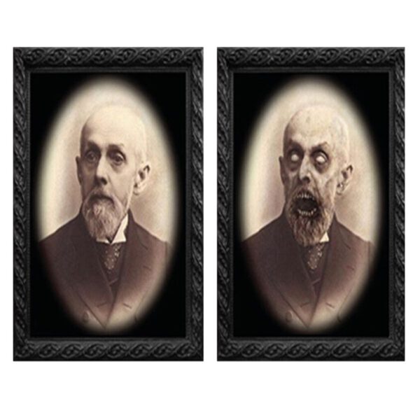 Horror Picture Frame Lenticular 3d Changing Face Scary Portraits Haunted Spooky Home Wall Art Decorative Pictures Halloween