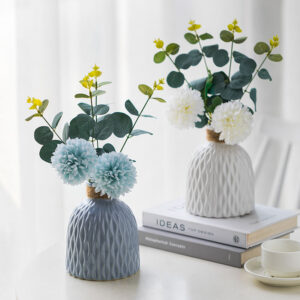 Simplicity Plastic Vase Modern Imitation Ceramic Flower Vases European Unbreakable Nordic Home Wedding Decorations Pot