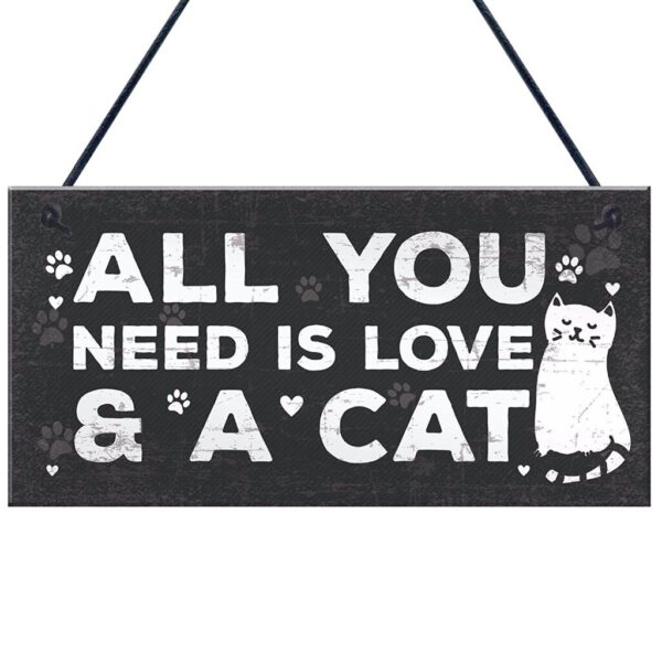 1pc Cat Wooden Plaque Decorative pendant Signs Wooden Hanging Ornaments Wood Crafts Hanging Plaque For Door Home Decoration F111