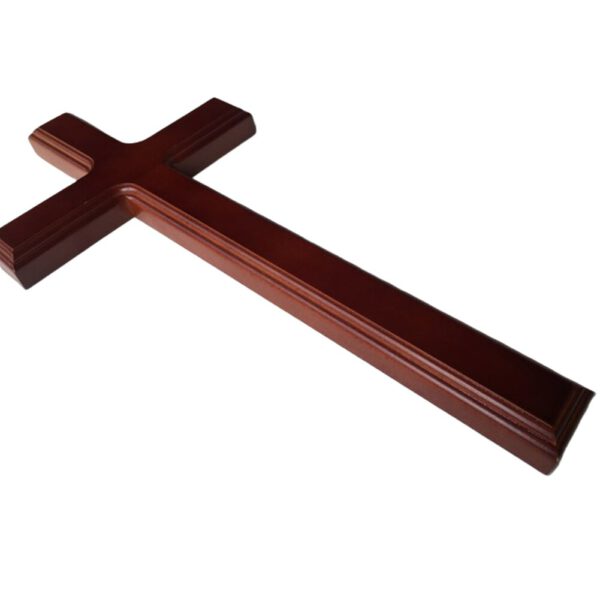 Craft Gift Home Decor Church Elegant Simple Christian Hanging Ornament Blessing Wall Cross 32cm Jesus Solid Wood Wooden Pendant