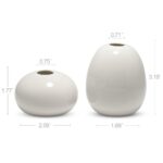 Home-Table-Decoration-Aromatherapy-Small–White-Ceramic-Vases-Set-Of-2-With-Modern-Design-Simply-Style